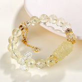 Natural Lemon Citrine God of Wealth Bracelet - Tranquility & Balance